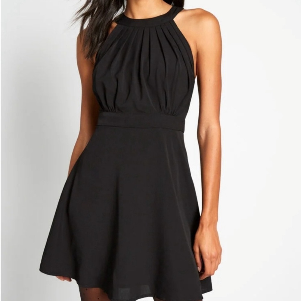 ModCloth Like New Black Halter Dress XL